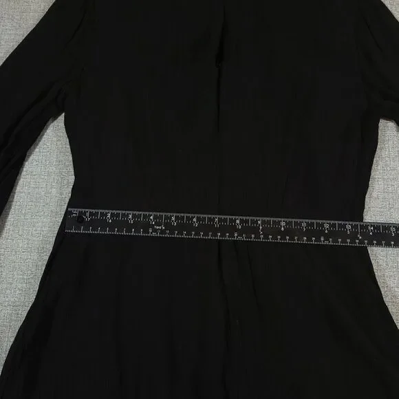 Philosophy Black Whimsigoth Dress 2 Sharkbite Hem Gauzy Ruffle Sleeve Witchy - Picture 13 of 16